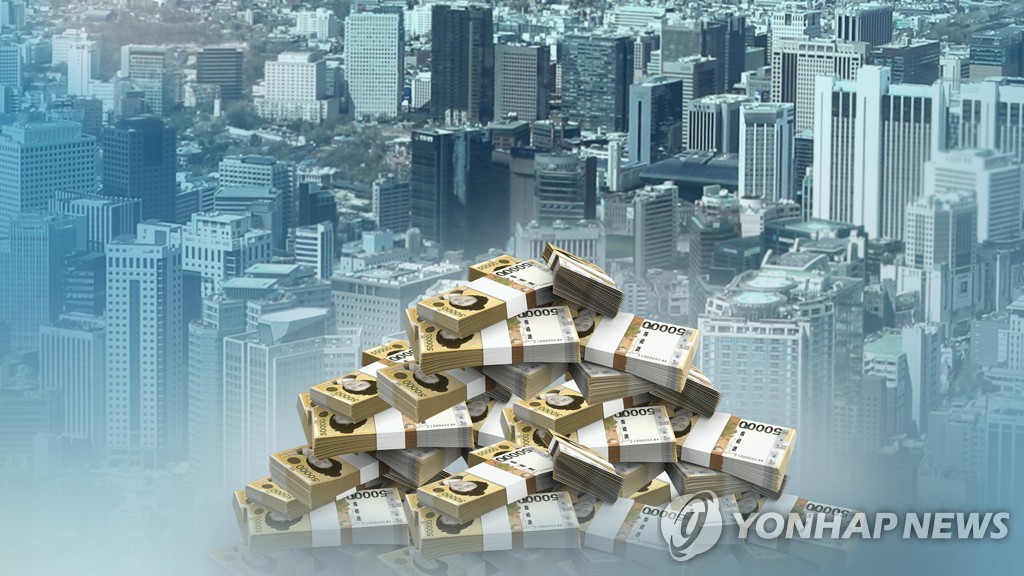 This image, provided by Yonhap News TV, depicts South Korea's tax revenue and fiscal health. (PHOTO NOT FOR SALE) (Yonhap)