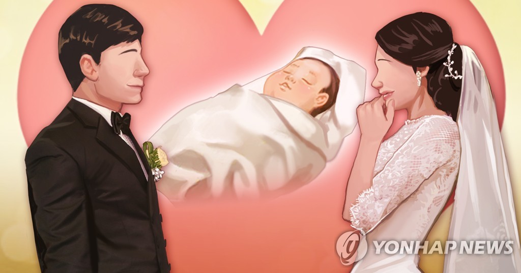 출생아 숫자는 줄었지만…"결혼 생각 있다" 3년 새 11%p↑