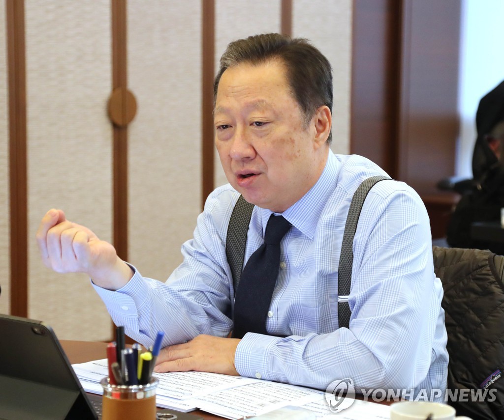 La foto, proporcionada por la Cámara de Comercio e Industria de Corea del Sur, muestra a Park Yong-maan, presidente del Comité de Cooperación Económica Civil Corea del Sur-España. (Prohibida su reventa y archivo)