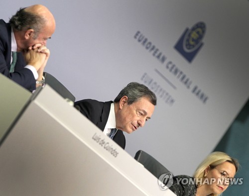 ECB, 성장률 전망 올해 2%→1.9%, 내년 1.8%→1.7%로 하향