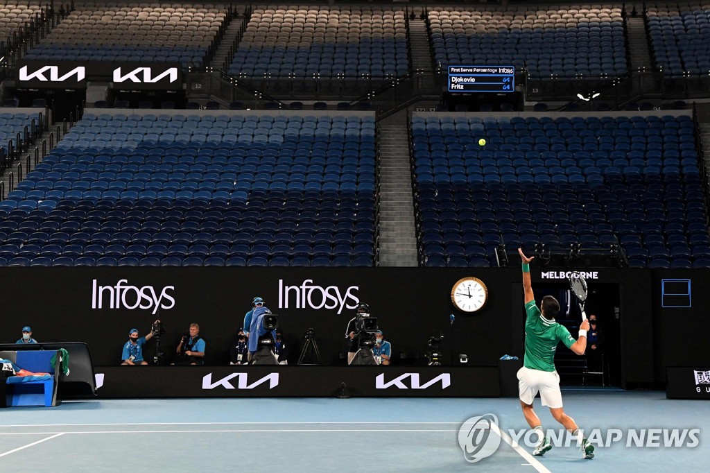 Djokovic and Fritz played in the third round during the game, which were turned into no spectators. 