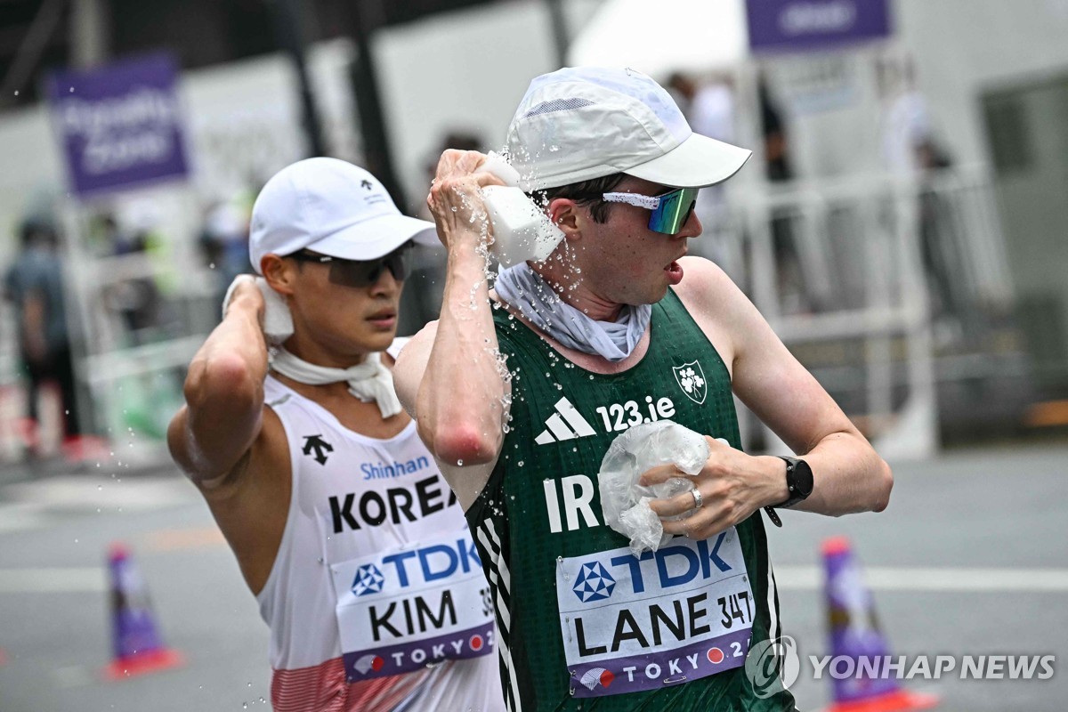 김민규, 세계육상 35㎞ 경보서 주최 측 실수로 억울한 완주 실패(종합)