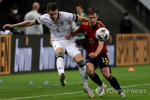 2020년 11월 열린 스페인과 독일의 UEFA 네이션스리그 경기 모습
