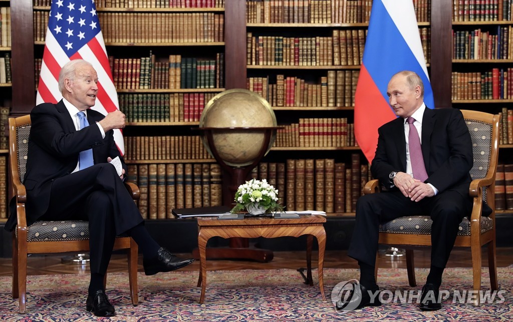 조 바이든 미국 대통령과 블라디미르 푸틴 러시아 대통령