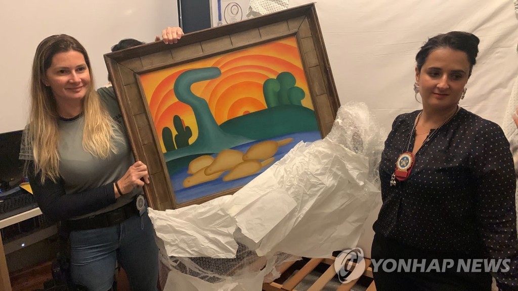 브라질서 딸이 노모에서 훔쳤던 명화 중 1점