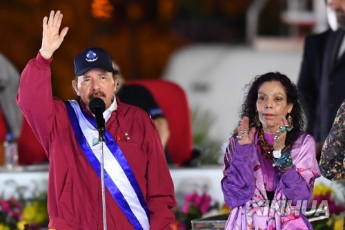 니카라과 오르테가 5번째 임기 시작…미·EU는 '제재 폭격'(종합)