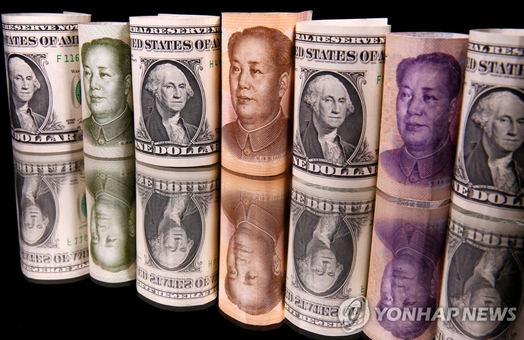 중국 위안화와 미국 달러화