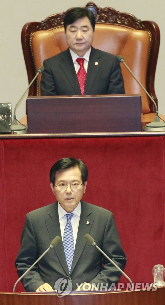 대정부질문하는 김기준 의원 | 연합뉴스