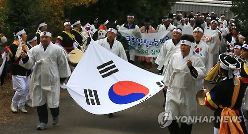 제주 조설대서 항일운동 '집의계' 애국선구자 경모식