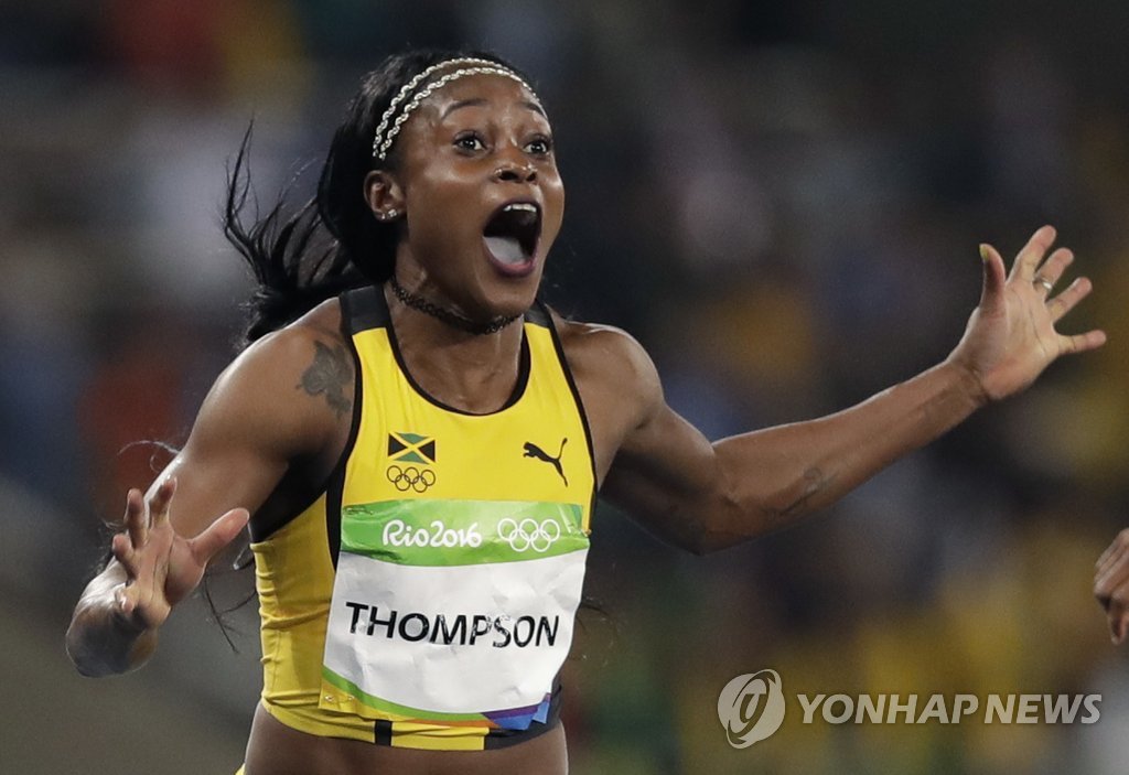 <올림픽> 자메이카 톰슨, 女100m 우승…10초71