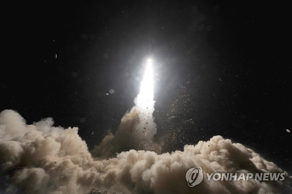 Seen here is South Korea's Hyunmoo-2 ballistic missile. (Yonhap)