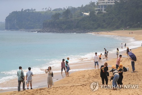 Eve of beach opening