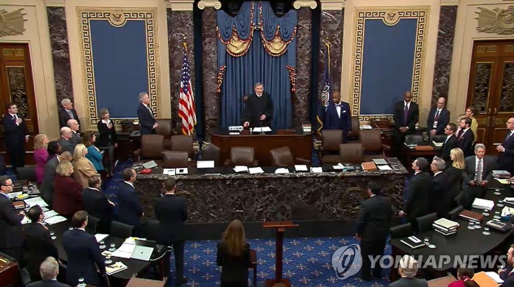 미국 상원 나흘째 트럼프 탄핵심판 연합뉴스