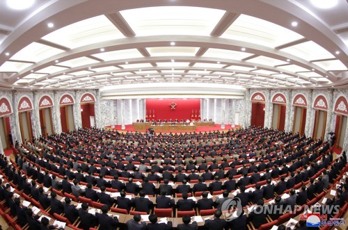 북한, 노동당 전원회의 3일째…회의장 전경