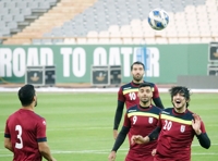 훈련하는 이란 대표팀 선수들