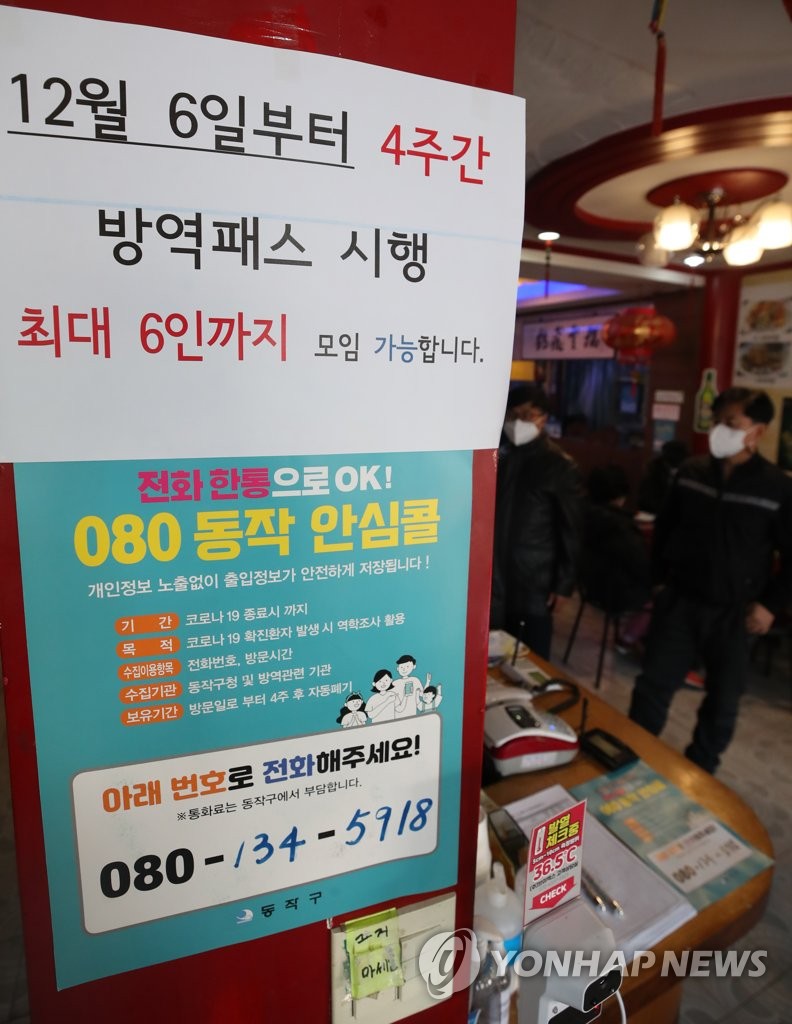 S. Korea to limit private gatherings to 6 in capital area