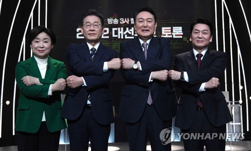 韓国大統領選候補支持率　尹氏４６％・李氏３８％・安氏８％