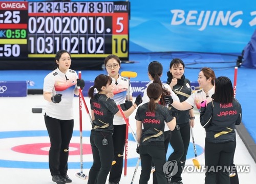 فريق الكيرلنغ النسائي لكوريا الجنوبية يفوز على نظيره الياباني في أولمبياد بكين