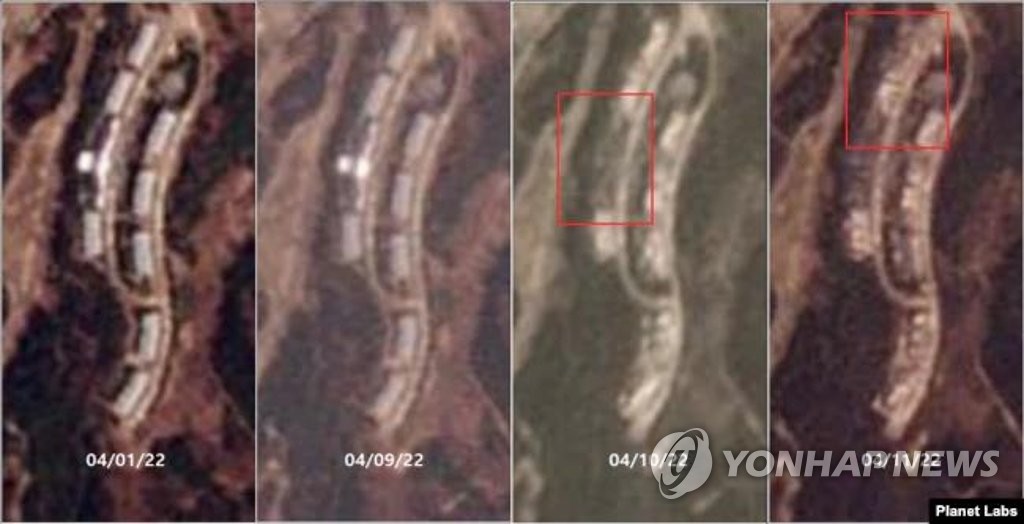 철거되는 북한 금강산 골프장