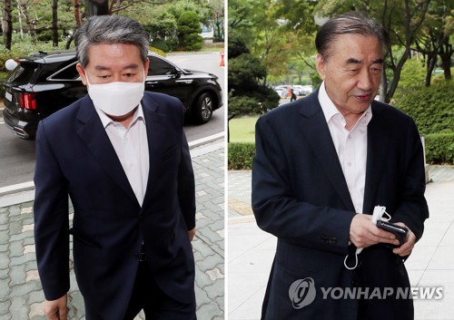 법원 출석하는 김경협 의원·이상수 전 장관
