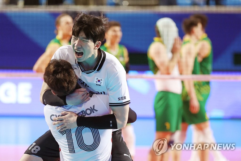 한국 남자배구 대표팀, 호주에 승리