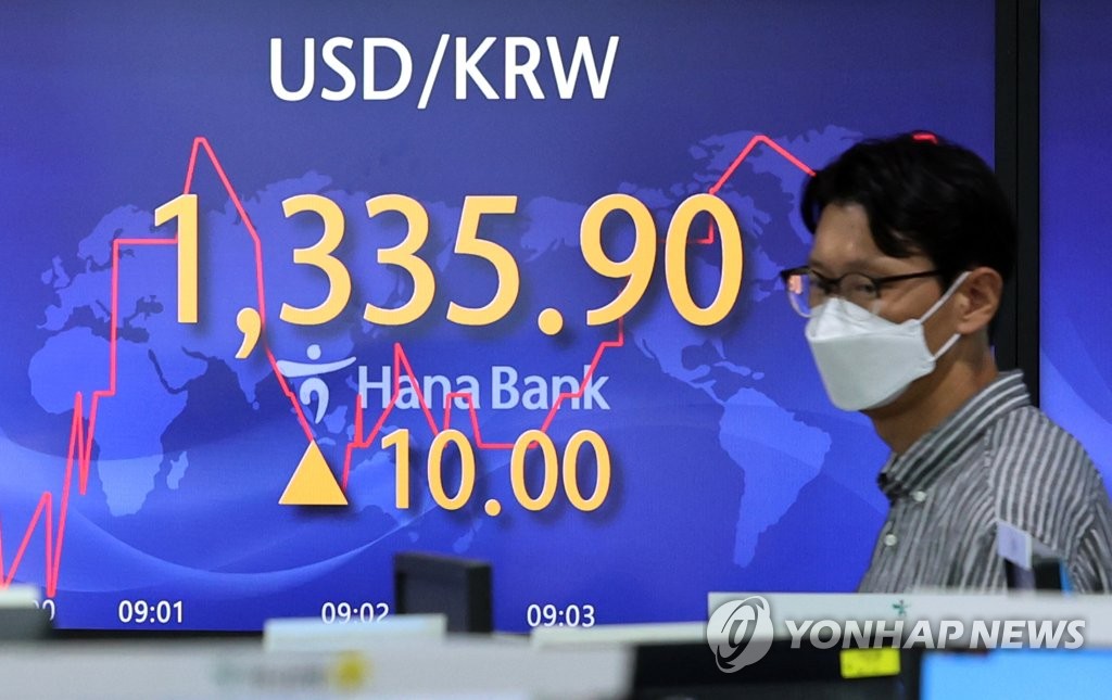 (LEAD) Korean won hits over 13-year low amid aggressive monetary tightening woes