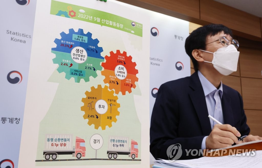 Eo Woon-sun, a senior Statistics Korea official, speaks during a press conference in the central city of Sejong on Oct. 31, 2022. (Yonhap)