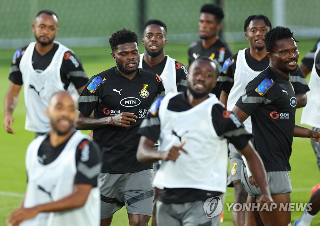 Ghana national team in training