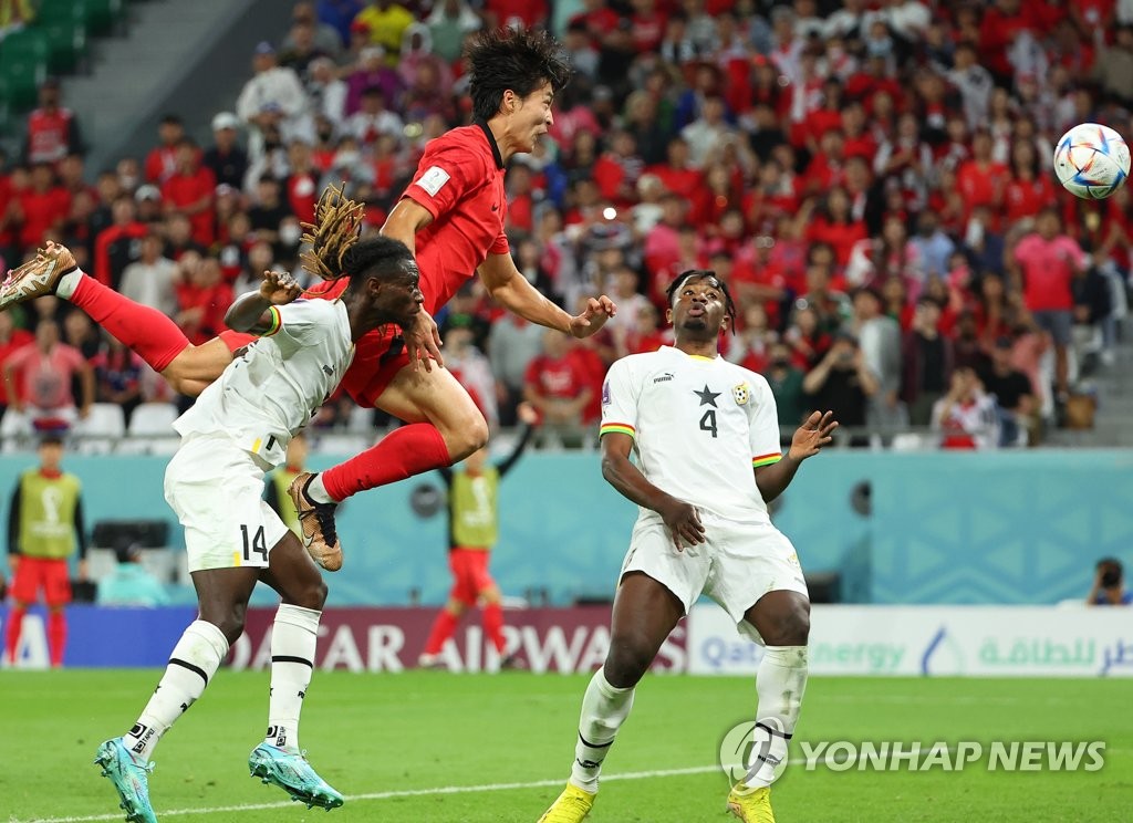 카타르 월드컵에서 멀티골 터뜨리던 조규성