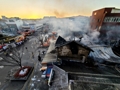 상거 건물 화재…잔불 정리작업