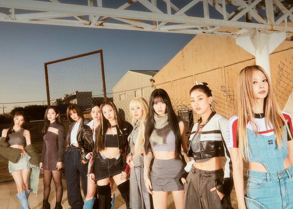 K-pop girl group TWICE is seen in this photo provided by its management agency JYP Entertainment. (PHOTO NOT FOR SALE) (Yonhap) 