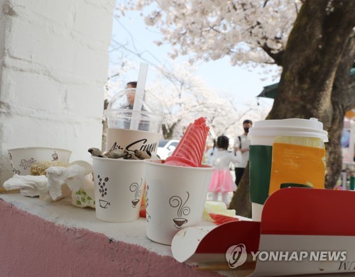 4년 만에 벚꽃 축제 재개…주민들은 쓰레기·소음에 '몸살'