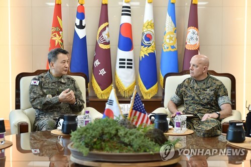 韓国軍制服組と米海兵隊のトップが会談　協力強化を協議