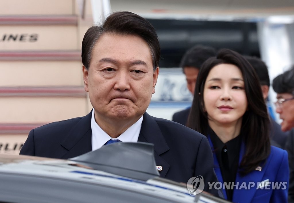 윤석열 대통령 내외, 히로시마 도착
