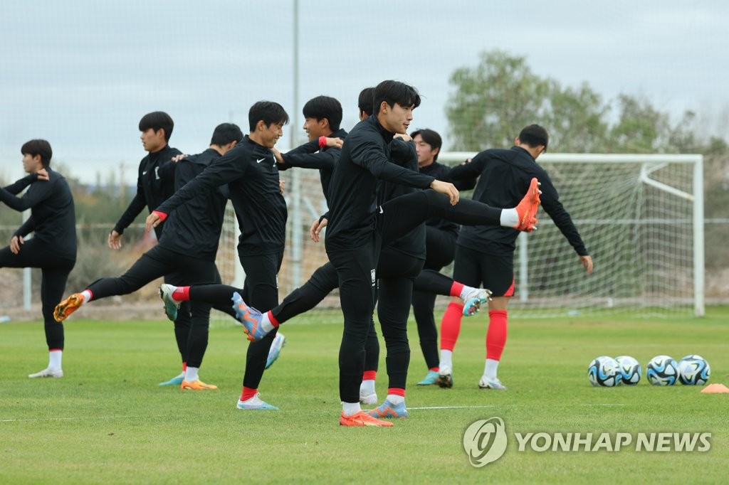 감비아전 앞두고 훈련 나선 U-20 축구 대표팀