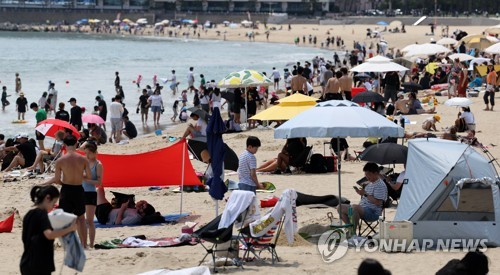 Busan beach in early summer