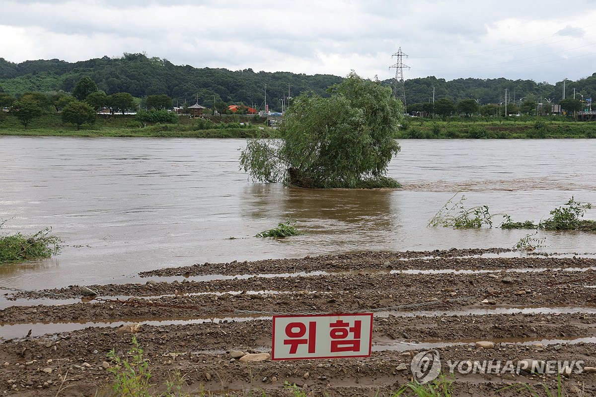 수위 상승한 임진강