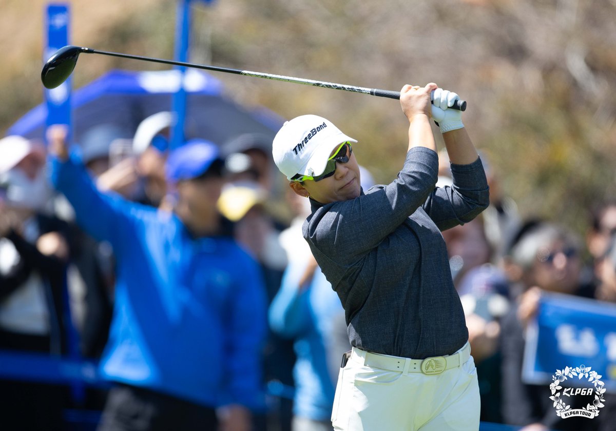 신지애의 올해 4월 KLPGA 투어 대회 경기 모습. 