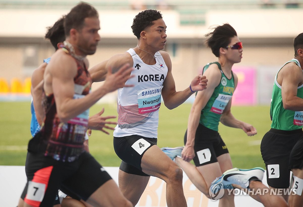 나마디 조엘진, 동아시아U20 대회서 남자 100ｍ 개인최고 10초26