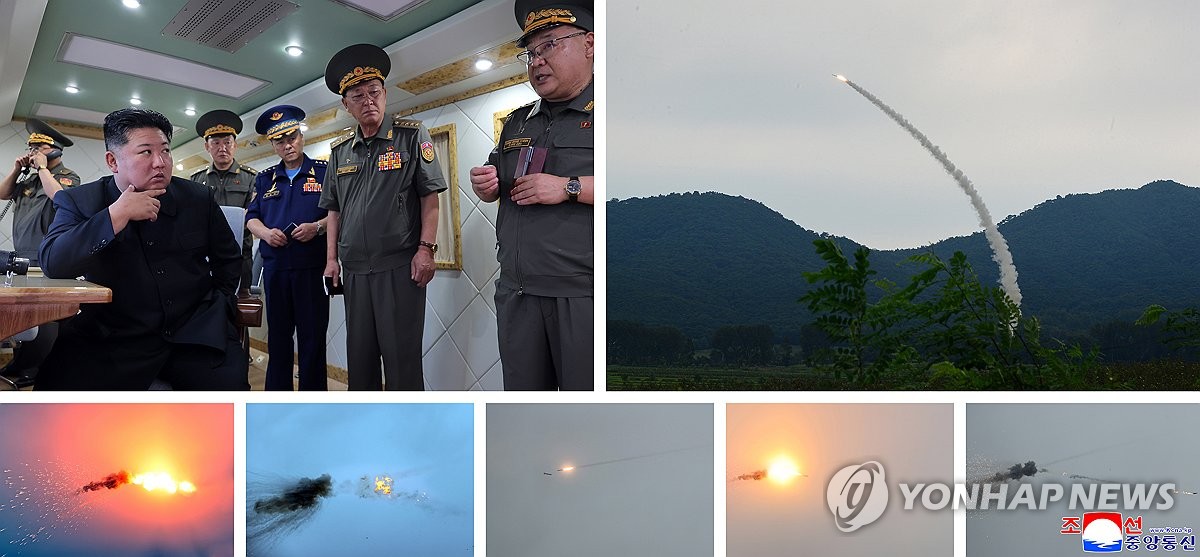 北, 신형 지대공미사일 시험 사격 실시…김정은 참관(종합)