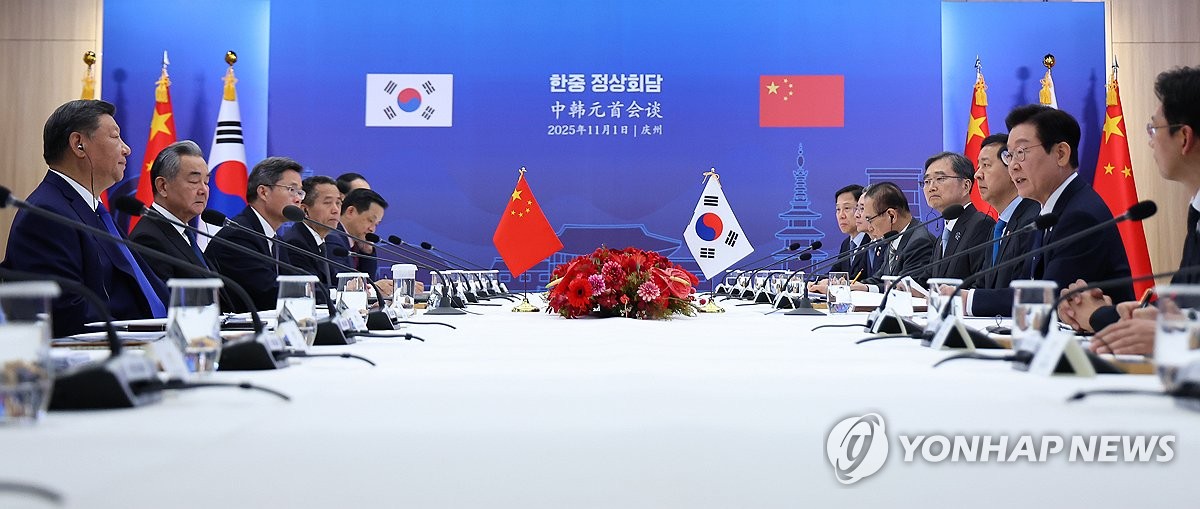 경주에서 열린 한중 정상회담