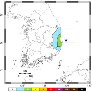 포항 앞바다서 규모 4.1 지진